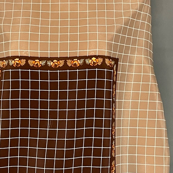 Vintage Jean Patou Silk Scarf 27 In Sq Excellent Condition - Picture 7 of 10